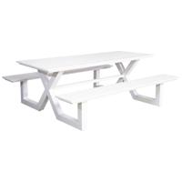 Picknicktafel Family aluminium wit - thumbnail