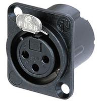 Neutrik NC3FD-LX-B XLR-connector Flensbus, contacten recht Aantal polen: 3 Zwart 1 stuk(s) - thumbnail