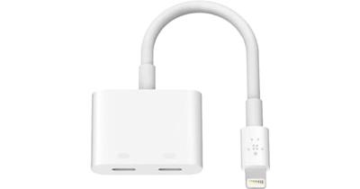 Belkin Rockstar Lightning-Audio- und Ladeadapter (iPhone Lightning-Audio-Adapter/Ladeadapter für iPhone 13, 13 Pro, 13 Pro Max, 13 mini, 12, 12 Pro/Pro Max, 12 mini etc.)