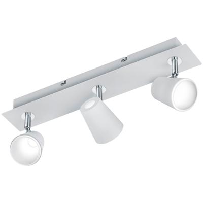 LED Plafondspot 18W 3000K Warm Wit | 3-lichts Rechthoek Mat Wit Aluminium