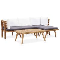 5-delige Loungeset massief acaciahout - thumbnail