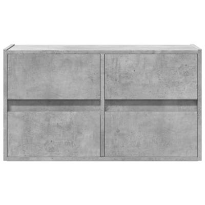 Tv-wandmeubel met LED-verlichting 80x31x45 cm betongrijs