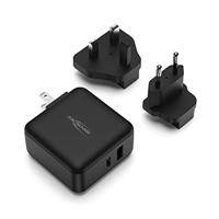 ANSMANN Caricatore USB da viaggio 30W Carica rapida Adattatore universale da viaggio Spina da viaggio con 1x porta USB A + 1x USB C e spine intercambiabili per adattatore USA UK Europa - thumbnail