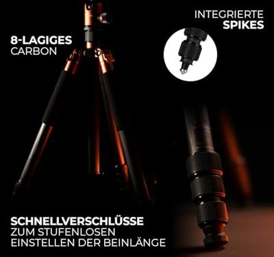 Rollei C6i Carbon statief, oranje