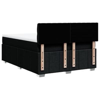 Boxspring met matras stof zwart 140x200 cm