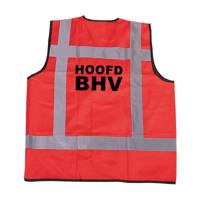 RWS veiligheidsvest hoofd BHV rood - RWS veiligheidsvest hoofd BHV rood - thumbnail