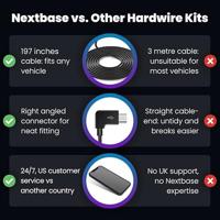Nextbase Dash Cam Hardwire Kit, vaste inbouwkabel voor alle dashcams van de NextBase Serie 2, kabellengte 5 m, voor stroomvoorziening door aansluiting op zekeringkast, eenvoudige plug-and-play - thumbnail