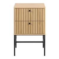 Bendt Nachtkastje 'Davon' Eikenlook, Met 2 laden - thumbnail