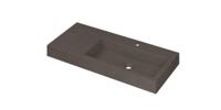Wastafel INK Momento 1000x450x90 mm Quartz beton 3421439 - thumbnail