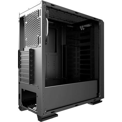 Inter-Tech S-3906 Renegade Tower PC-behuizing Zwart Stoffilter, Geïntegreerde verlichting, 1 voorgeïnstalleerde LED-ventilator, Zijvenster