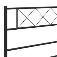 Bedframe met hoofd- en voeteneinde metaal zwart 107x203 cm - thumbnail