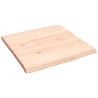 Wastafelblad 40x40x2 cm onbehandeld massief hout - thumbnail