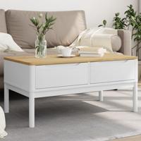 Salontafel FLORO 99x55,5x45 cm massief grenenhout wit - thumbnail