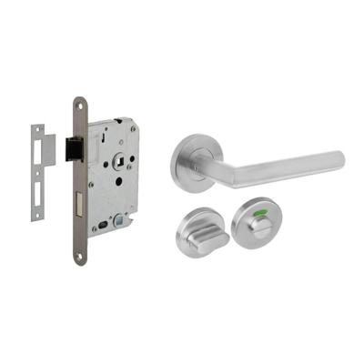 Intersteel Compleet deurklinksetHoek 90 toilet RVS - 0035.210006