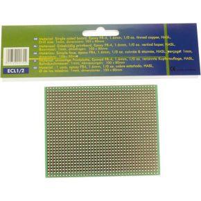 Velleman ECL1/2 Printplaat (l x b x h) 80 x 100 x 17.50 mm Rastermaat 2.54 mm Inhoud 1 stuk(s)