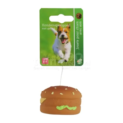 Boon Hondenspeelgoed Hamburger Latex 6cm
