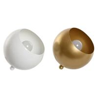 Bureaulamp Home ESPRIT Wit Gouden Metaal 50 W 220 V 15 x 15 x 15 cm (2 Stuks) - thumbnail