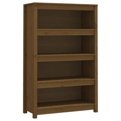 Boekenkast 80x35x126 cm massief grenenhout honingbruin Boekenkast 80x35x126 cm massief grenenhout honingbruin