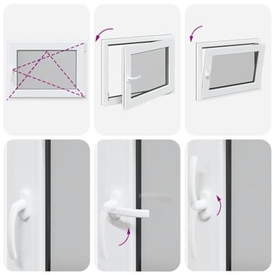 Kelderraam "RISOR" 80x50 cm draai-kiep DIN rechts antraciet