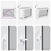 Kelderraam "RISOR" 80x50 cm draai-kiep DIN rechts antraciet - thumbnail