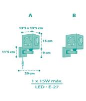 Dalber Groene wandlampMoonlight voor kinderkamer - 63239H - thumbnail
