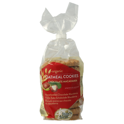 Macadamia chocolade haverkoeken bio 200 Gram Macadamia chocolade haverkoeken bio 200 Gram