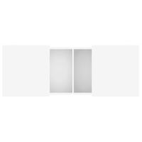 Salontafel 100x55x40 cm bewerkt hout wit - thumbnail