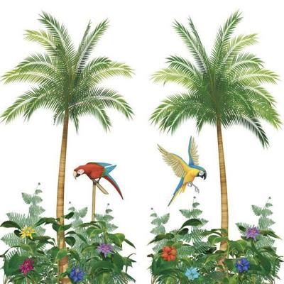 Amscan Wanddecoratie poster tropical 165 cm set van 2 | 18 stuks