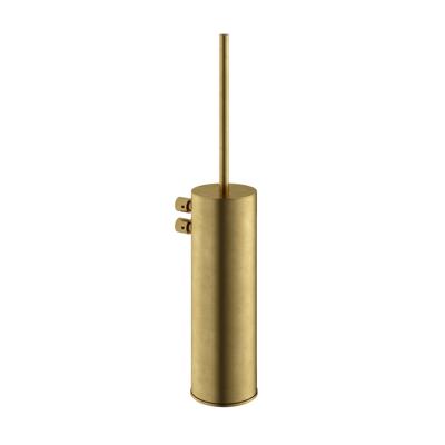 Toiletborstel Met Houder Hotbath Archie Wandmodel Geborsteld Messing PVD Toiletborstel Met Houder Hotbath Archie Wandmodel Geborsteld Messing PVD