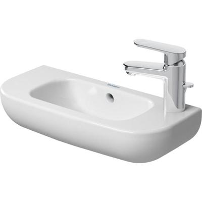 Duravit D-Code fontein 50x22 cm kraangat rechts Wit