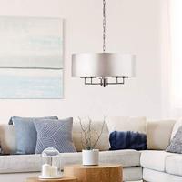 Searchlight Hanglamp met kapKnightsbridge Ø 55cm - 4785-5SS - thumbnail