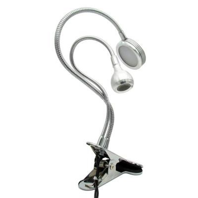 3W Creative Dimmable Double-Head clip Design LED tafel lamp kleur: Double White Light