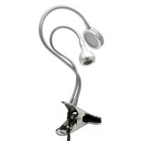 3W Creative Dimmable Double-Head clip Design LED tafel lamp kleur: Double White Light - thumbnail