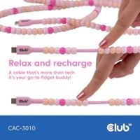 club3D CAC-3010 USB-C Adapter [1x USB-C stekker - 1x USB-C stekker] Pink 2 m - thumbnail