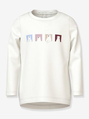 T-shirt met lange mouwen NMFVIX meisje NAME IT ecru