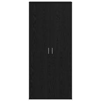 Hoge Kast Zwart Eiken 80x35x180 cm Engineered Hout - thumbnail