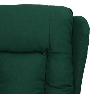 Massagestoel elektrisch verstelbaar stof donkergroen