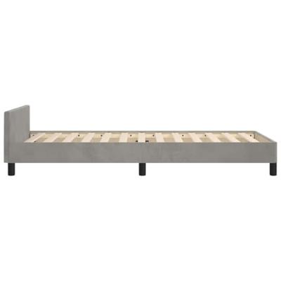 Bedframe zonder matras 90x200 cm fluweel lichtgrijs
