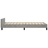Bedframe zonder matras 90x200 cm fluweel lichtgrijs - thumbnail
