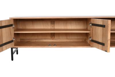 Tv-meubel Home ESPRIT Bruin Zwart Metaal Acacia 145 x 40 x 52 cm