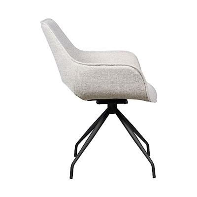 Eetkamerstoel Halfweg - Creme - Textiel Eetkamerstoel Halfweg - Creme - Textiel