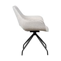 Eetkamerstoel Halfweg - Creme - Textiel - thumbnail