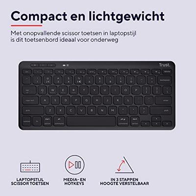 Trust Lyra Compact draadloos toetsenbord - thumbnail