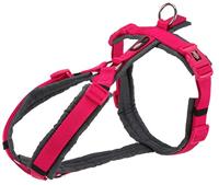 Trixie hondentuig premium trekking fuchsia / grijs - thumbnail