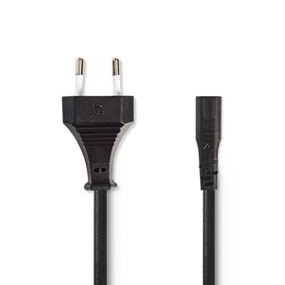 Voedingskabel | Eurostekker - IEC-320-C1 | 2,0 m | Zwart