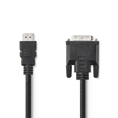 HDMI - DVI-kabel | HDMI-connector - DVI-D 24+1-pins male | 2,0 m | Zwart