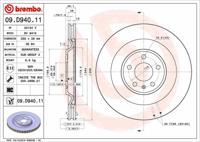 2 remschijven BREMBO 09.D940.11 PRIME LINE - UV Coated - thumbnail