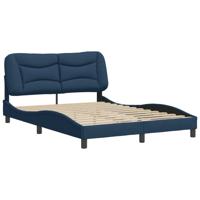 Bedframe zonder matras stof blauw 160x200 cm - thumbnail