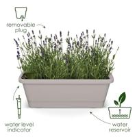 Bloempot Elho 20 x 78 x 17 cm Bruin Plastic Vierkant - thumbnail