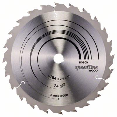 Bosch Accessories Standard for Wood Speed 2608640795 Hardmetaal-cirkelzaagblad 184 x 16 x 2.4 mm Aantal tanden: 24 1 stuk(s)